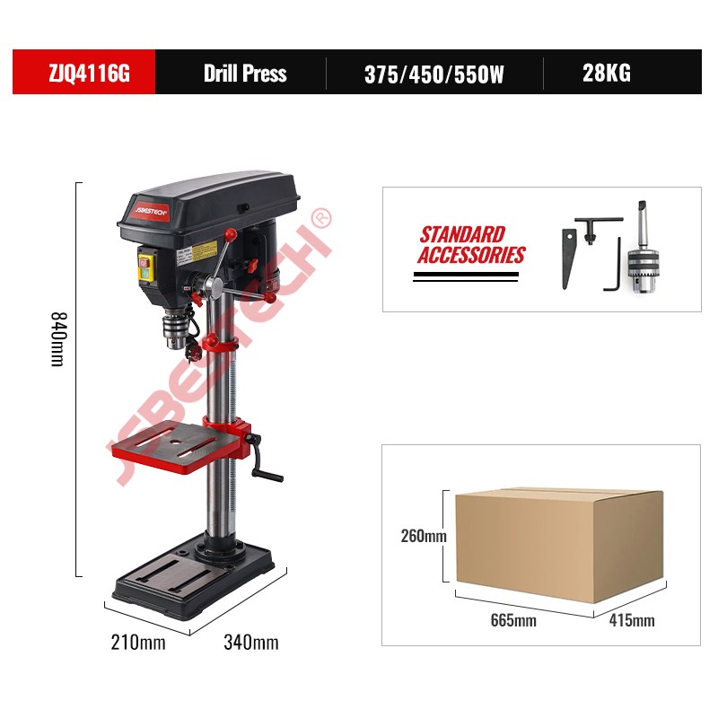 10 inch 16mm ZJQ4116G bench drill press drilling machine