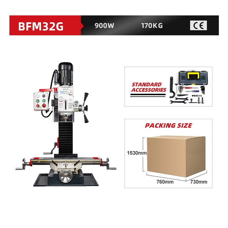 BFM32G China High Quality Universal Industrial Bench Type Small Milling and Drilling Machine
