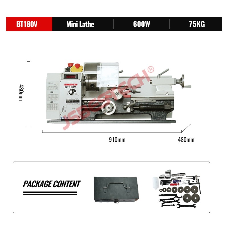 BT180V  Small bench type high precision continuously variable lathe