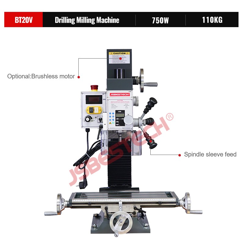 BT20V 600W benchtop milling small mill drill machine for hobby sales