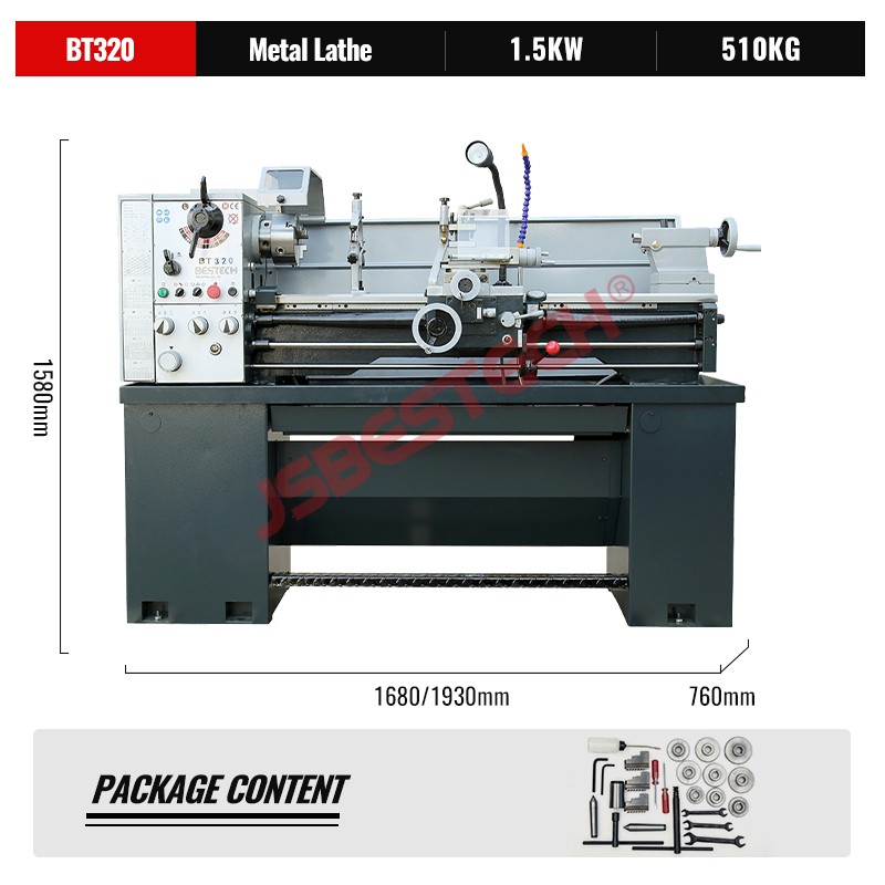 BT320 Cheap price metal turning lathe machine with cooling system