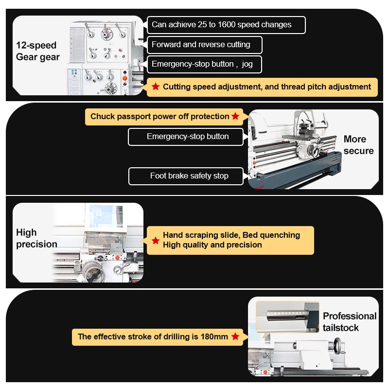 BT560 7.5KW iron industrial metal lathe machine for sale craigslist