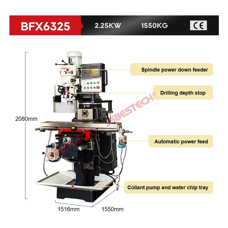 High Quality BFX6325 Universal Milling Machine High Precision Milling Machine