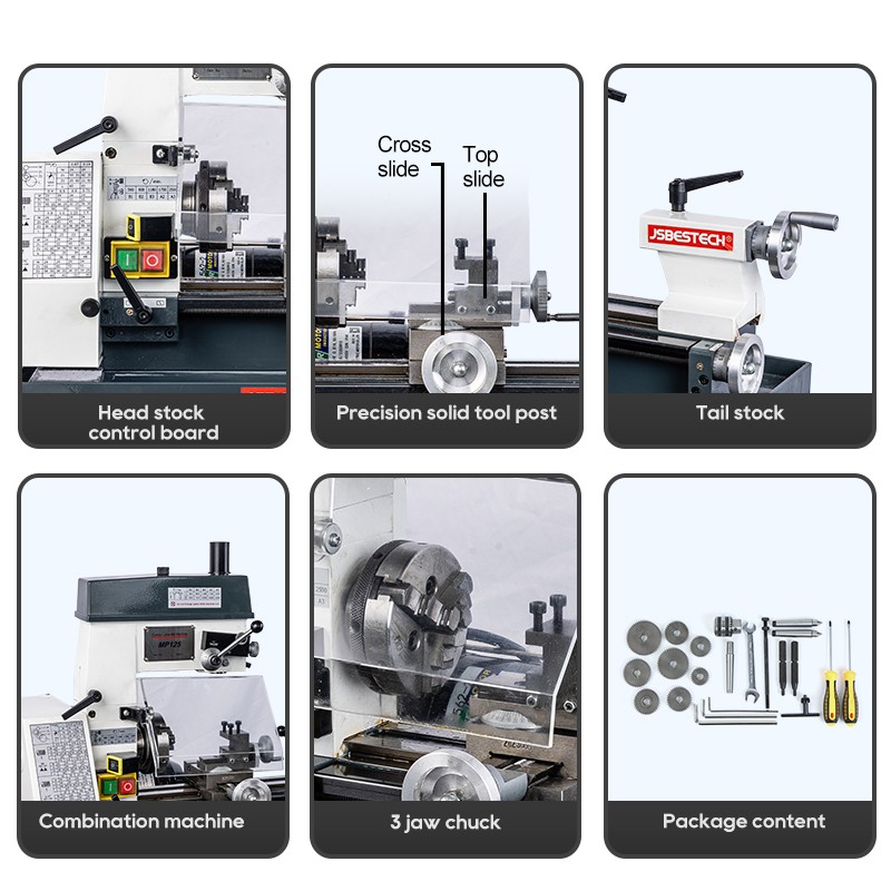 Parallel Lathe MP125 Hot Sales Multi-purpose Milling Lathe and Drilling Machine Combo