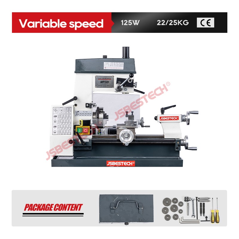 Parallel Lathe MP125 Hot Sales Multi-purpose Milling Lathe and Drilling Machine Combo
