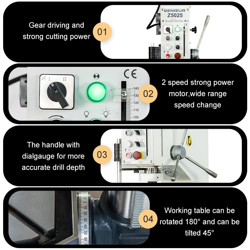 Z5025 drill machine heavy duty drilling machines