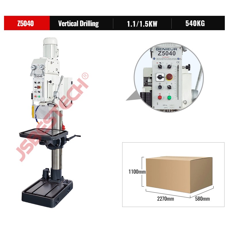 Z5040 2 speed motor drilling tapping machine specification