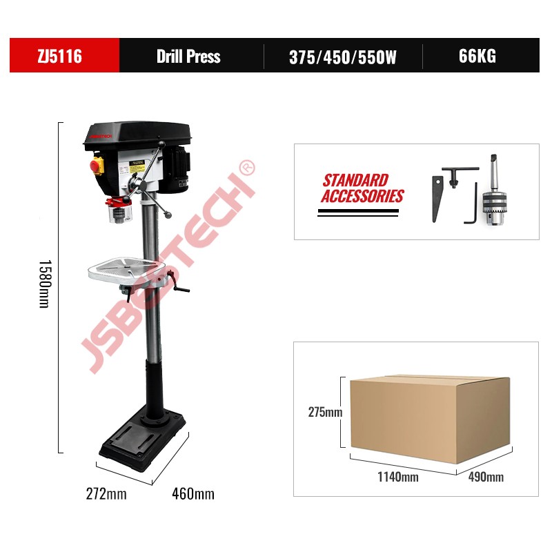 ZJ5116 16 step mini metal hole drilling press machines for sale