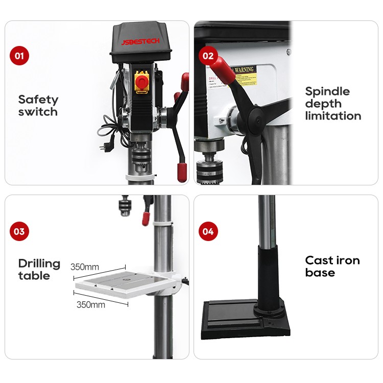 ZJ5125 750W high speed pillar mini bench drill press machine for metal working