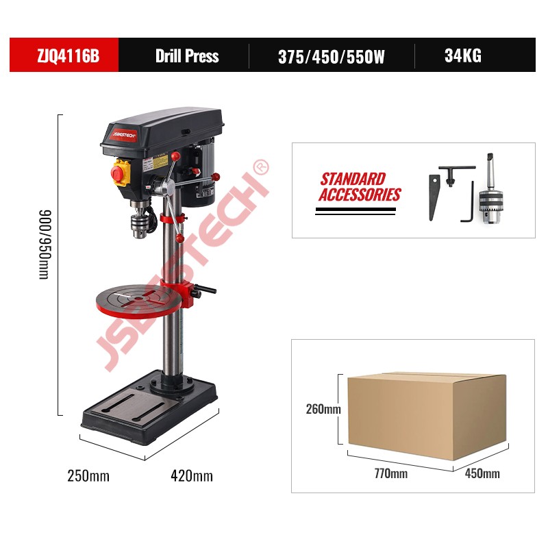 ZJQ4116B CE approval pillar vertical drilling machine for metal drilling