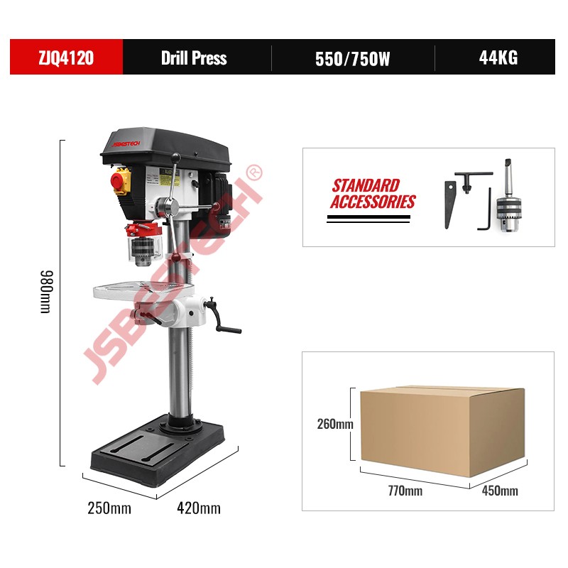 ZJQ4120 20mm 3PH pillar drill press machine for metal drilling