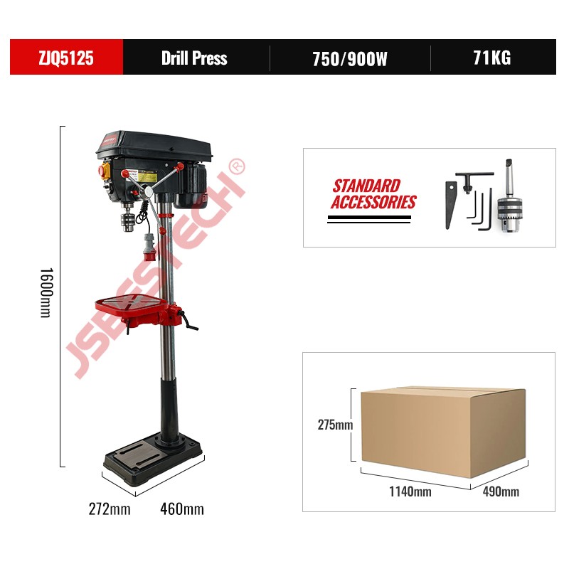 ZJQ5125 25mm 12 step bench drilling press machine for metal